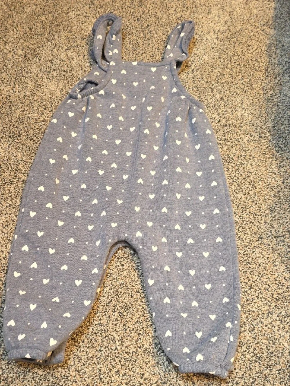 Old Navy Blue Heart-Print Overalls
